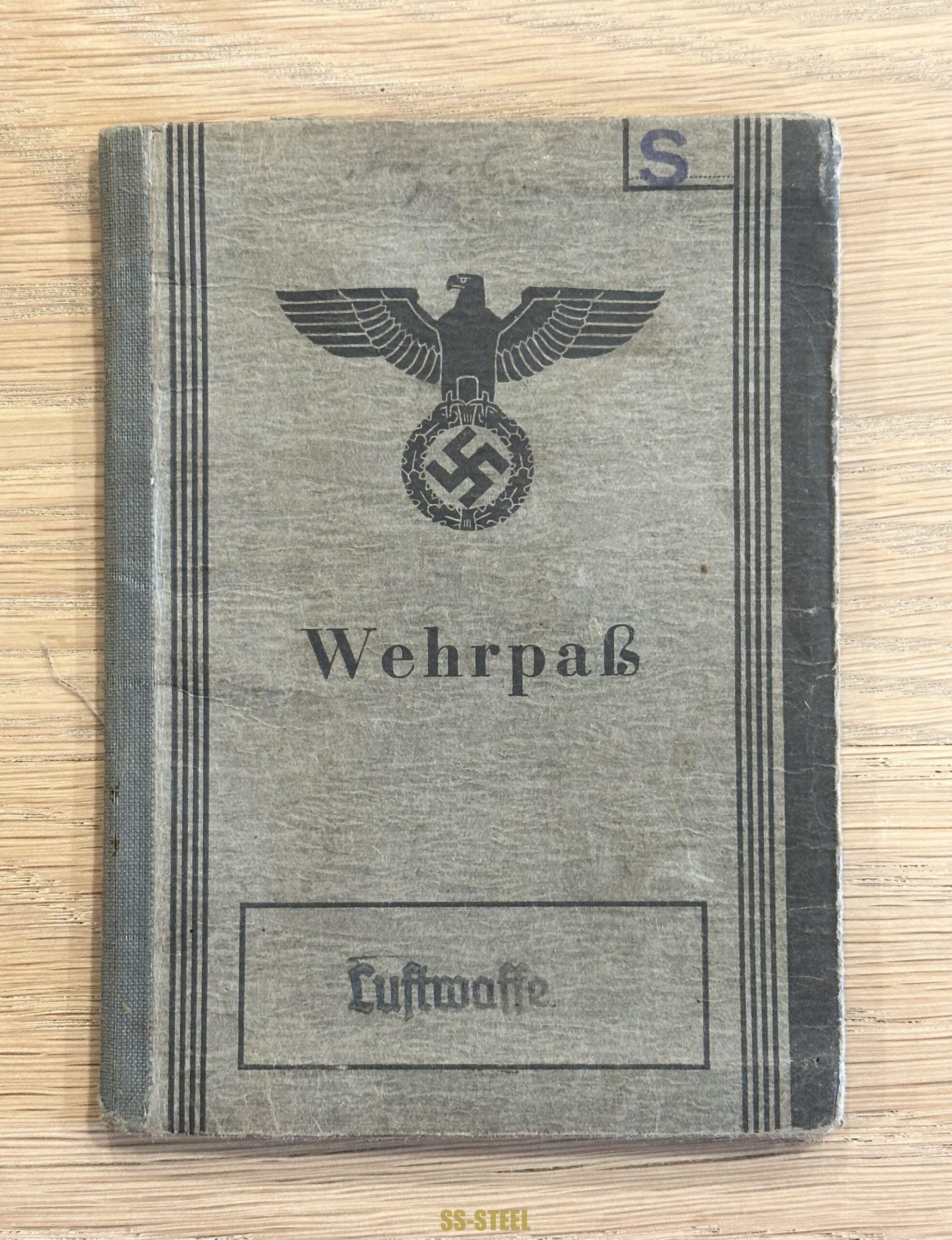 Luftwaffe Paratrooper FJ RGT 1 Wehrpass KIA Italy - Image 2