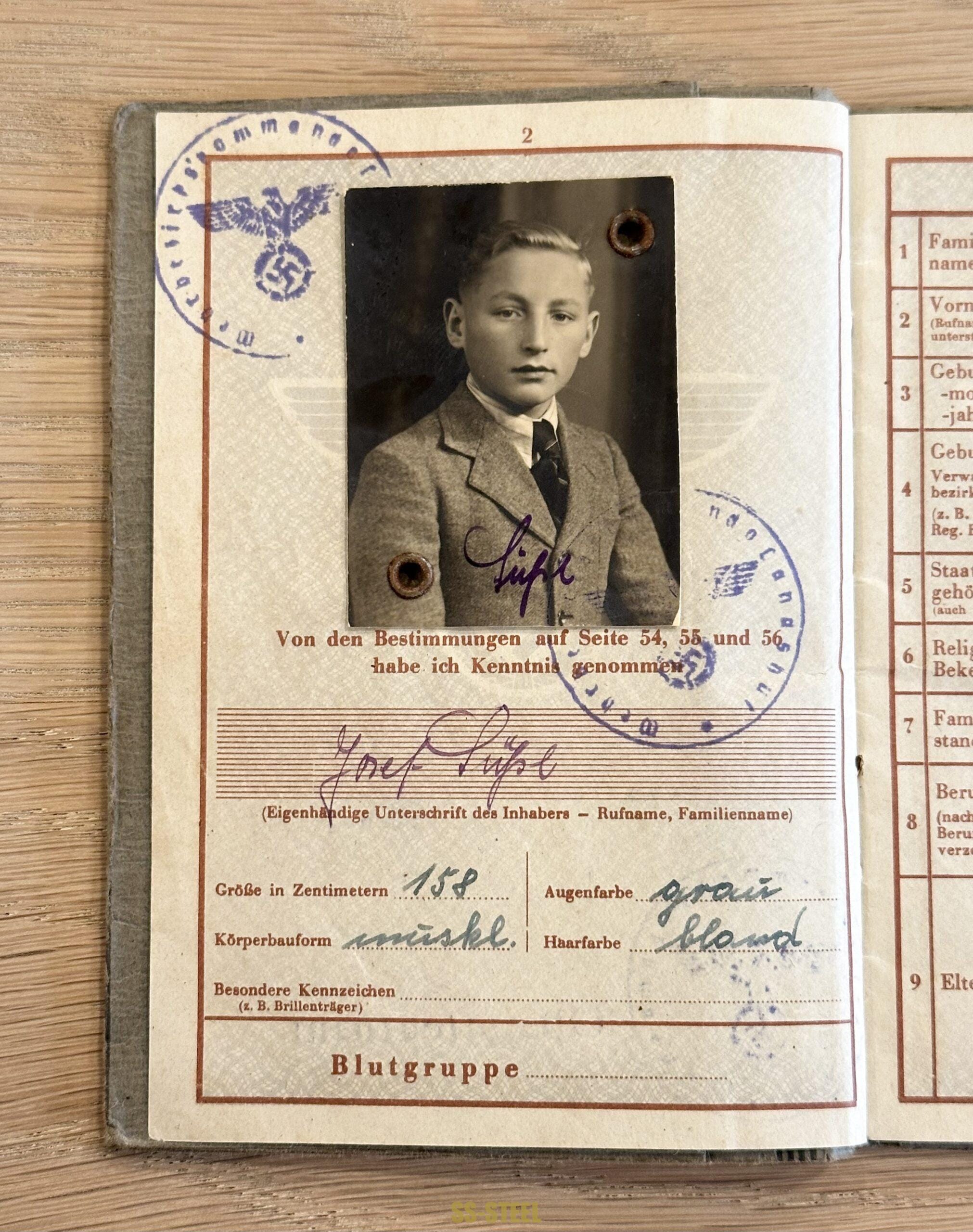 Luftwaffe Paratrooper FJ RGT 1 Wehrpass KIA Italy - Image 5