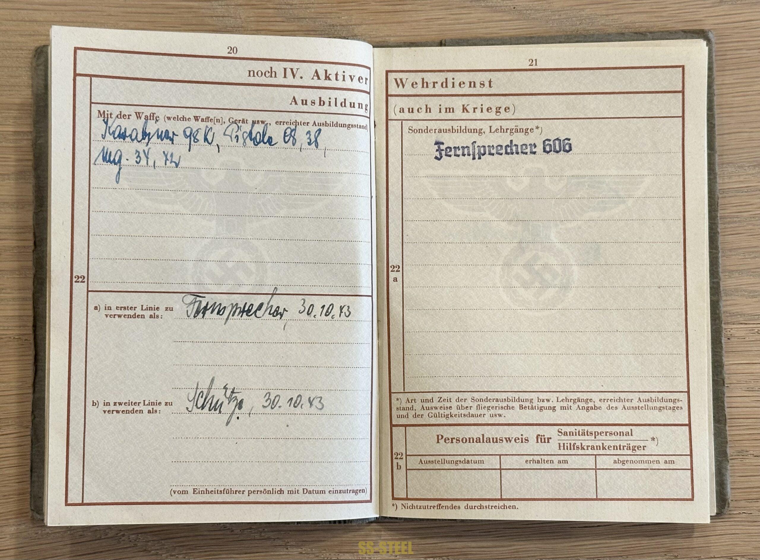 Luftwaffe Paratrooper FJ RGT 1 Wehrpass KIA Italy - Image 11