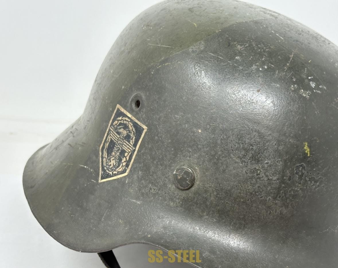 (E.w.)Highly Unusual and Rare, Camo M42 Foreign Polizei Helmet - Image 18