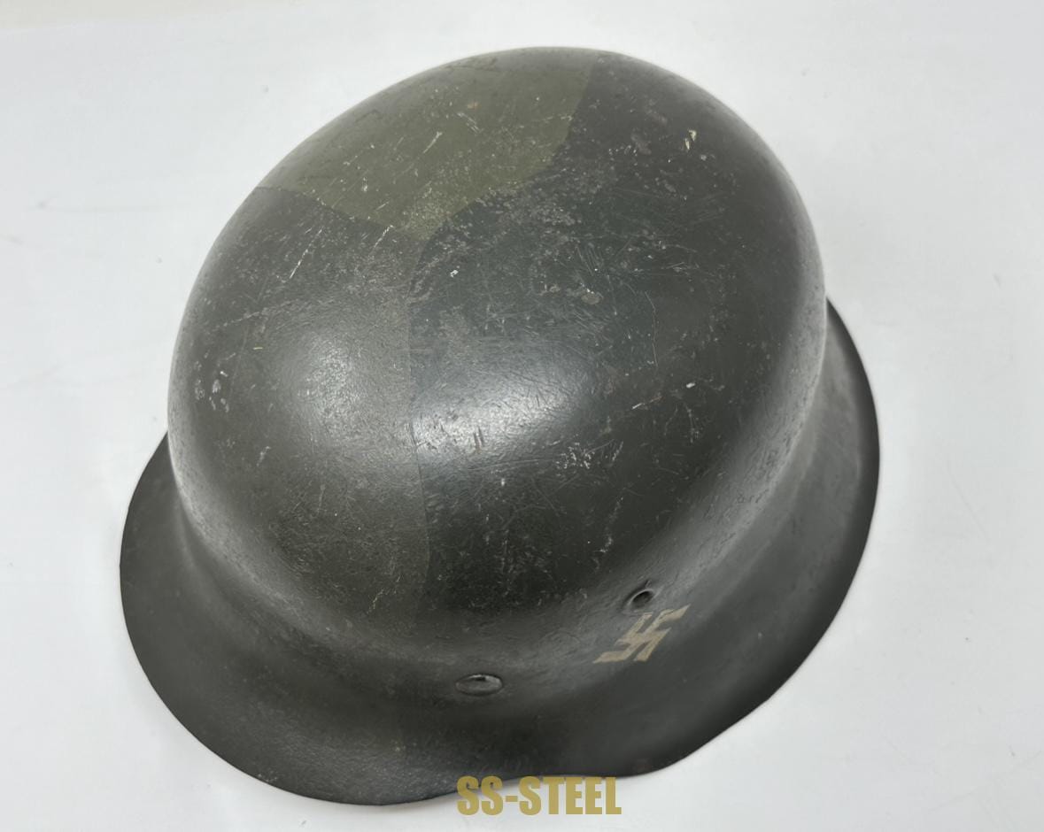 (E.w.)Highly Unusual and Rare, Camo M42 Foreign Polizei Helmet - Image 19