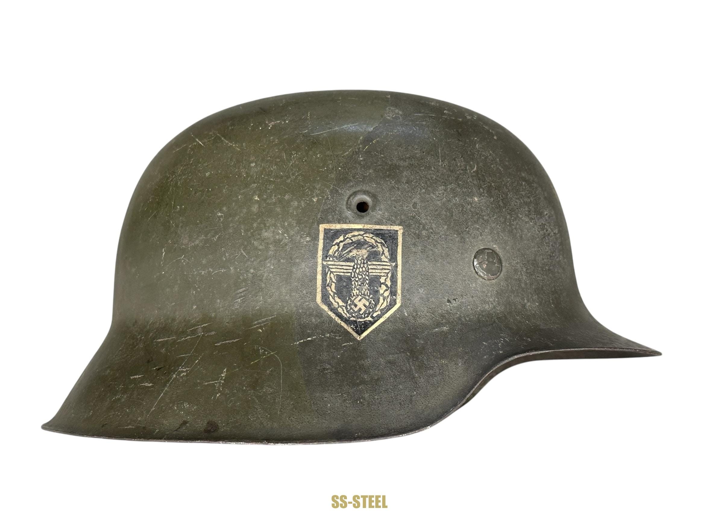 (E.w.)Highly Unusual and Rare, Camo M42 Foreign Polizei Helmet - Image 21