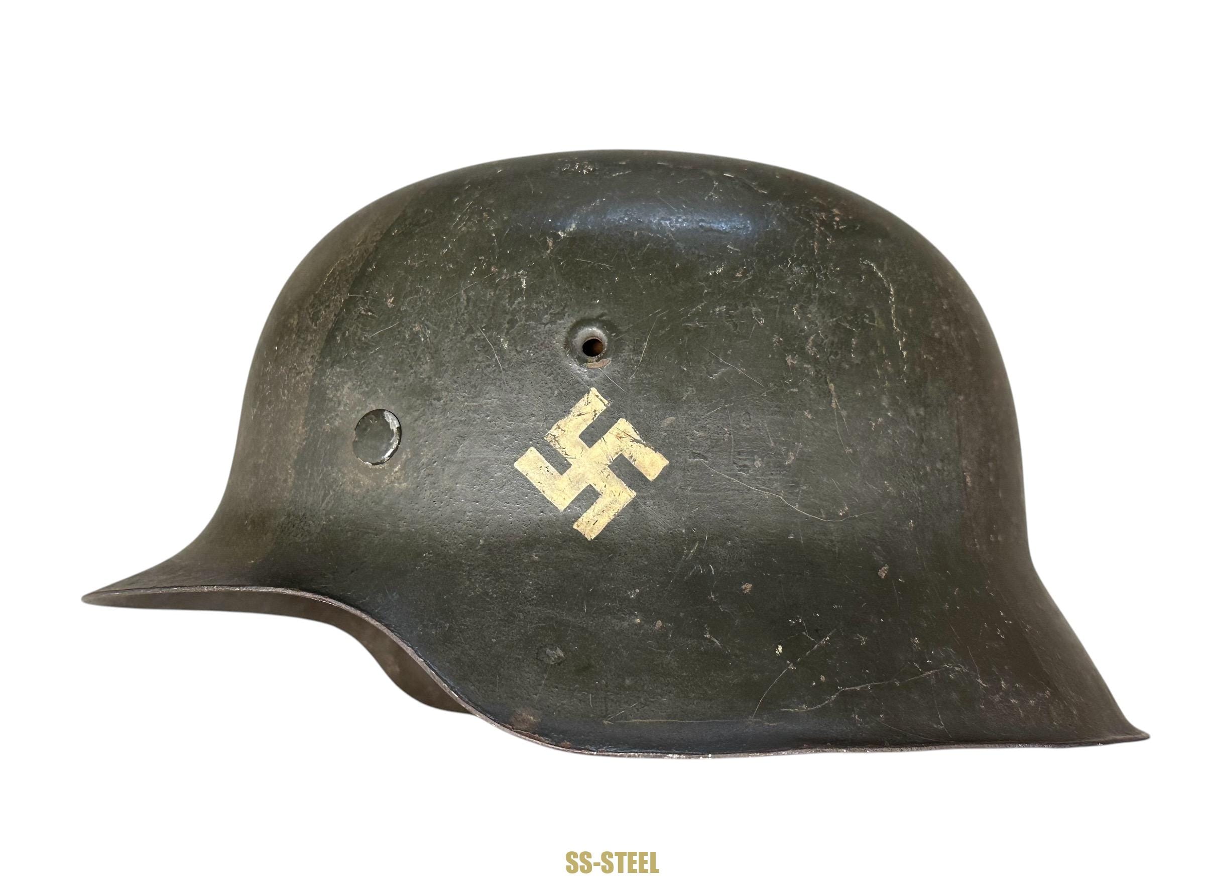 (E.w.)Highly Unusual and Rare, Camo M42 Foreign Polizei Helmet - Image 22