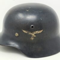 Service Used Luftwaffe M35 Double Decal Helmet