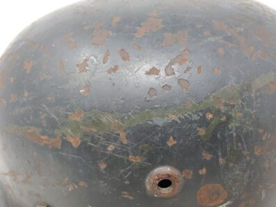 Very Heavily Service Used LW M35 Helmet, Droop Tail, Named - Image 6