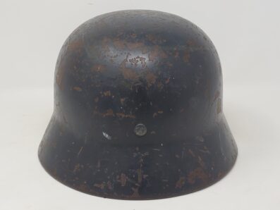 Very Heavily Service Used LW M35 Helmet, Droop Tail, Named - Image 7