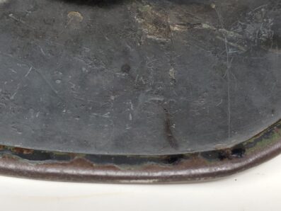 Very Heavily Service Used LW M35 Helmet, Droop Tail, Named - Image 11