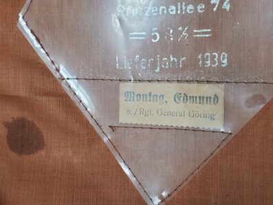 Sharp Hermann Göring Fallschirmjäger NCO visor, Named and Unit Marked - Image 8