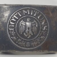 Service Used Wehrmacht Buckle, Painted