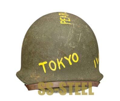 Pearl Harbor WWII US M1 Pacific Theatre Vet Trophy Helmet - Image 2