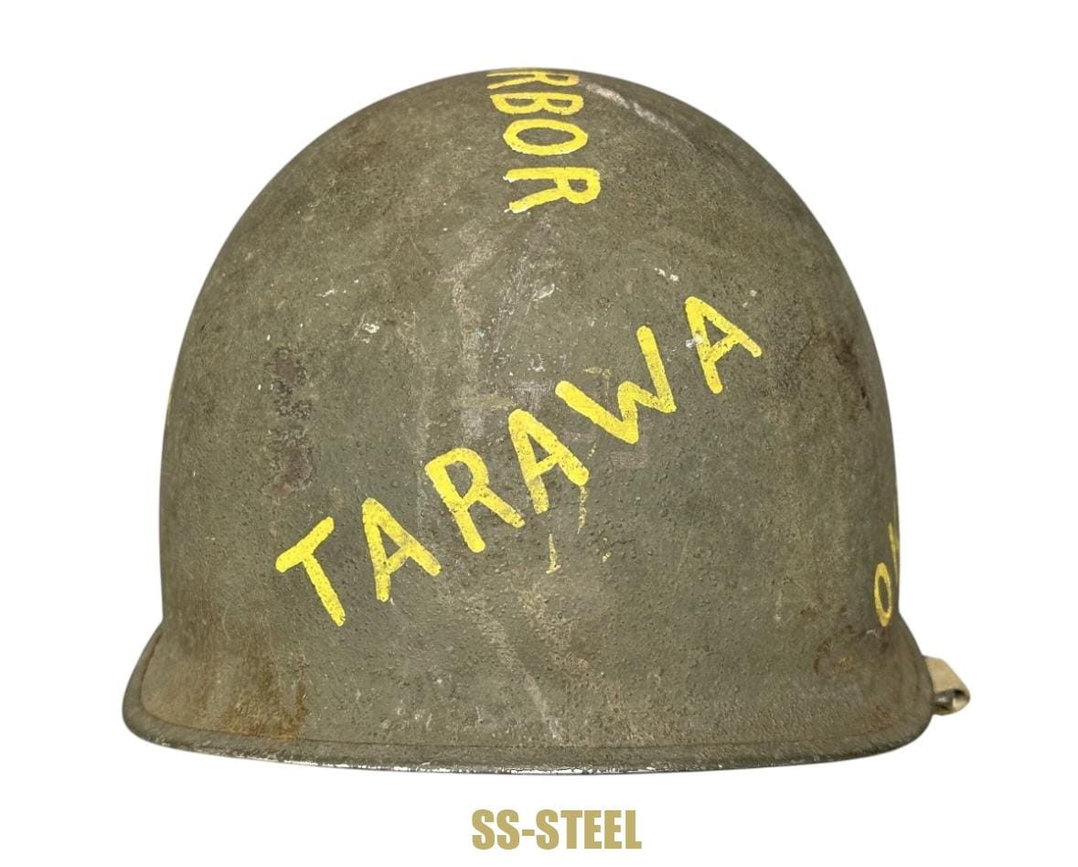 Pearl Harbor WWII US M1 Pacific Theatre Vet Trophy Helmet - Image 6