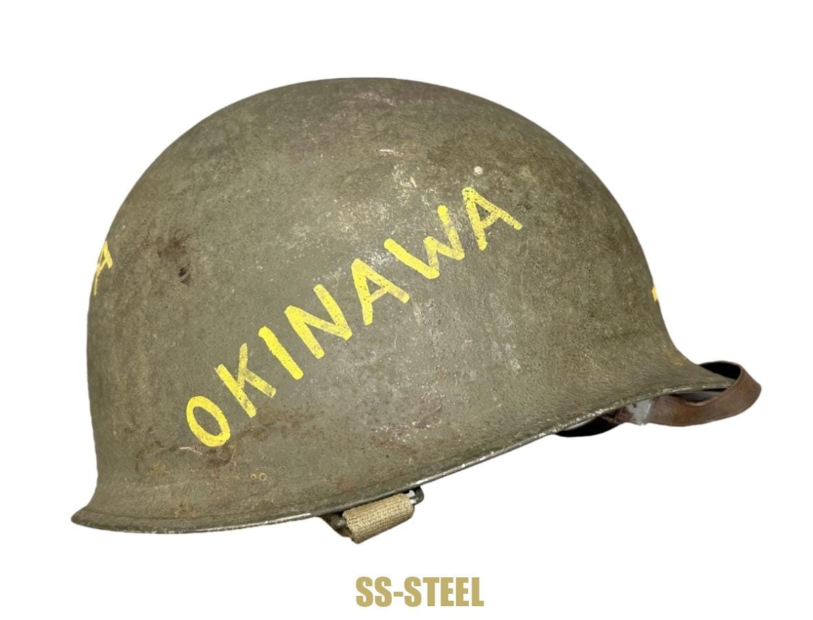 Pearl Harbor WWII US M1 Pacific Theatre Vet Trophy Helmet - Image 8
