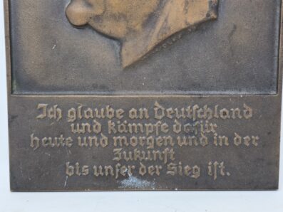 A.H. Bronze Wall Plaque - Image 2