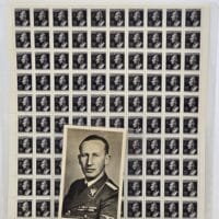 Sheet of Reinhard Heydrich Postage Stamps
