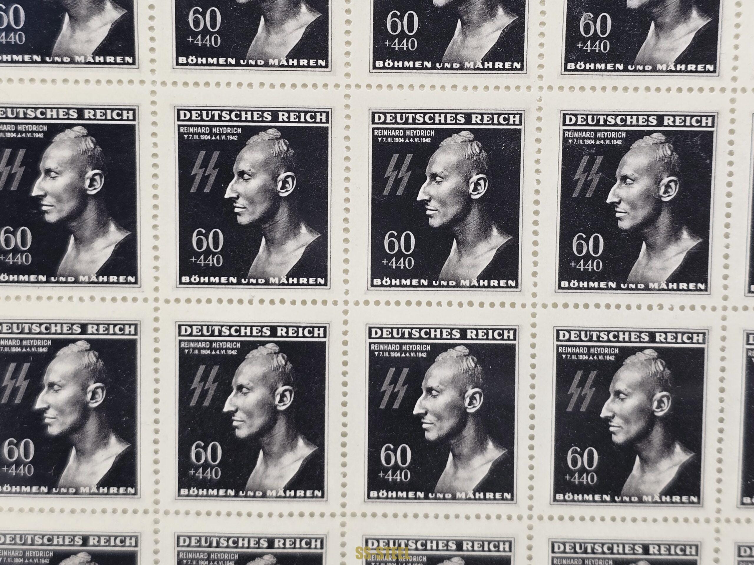 Sheet of Reinhard Heydrich Postage Stamps - Image 5