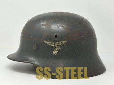 SOLD Q.B. Luftwaffe M35 Double Decal Helmet