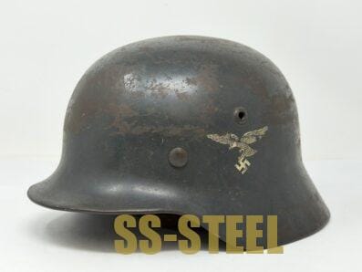 SOLD Q.B. Luftwaffe M35 Double Decal Helmet - Image 3