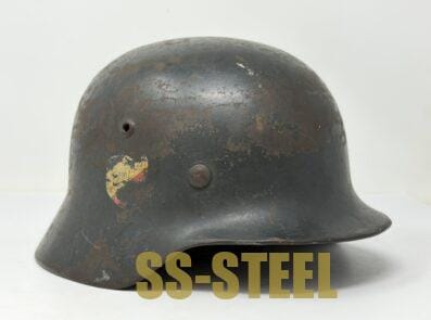 SOLD Q.B. Luftwaffe M35 Double Decal Helmet - Image 5