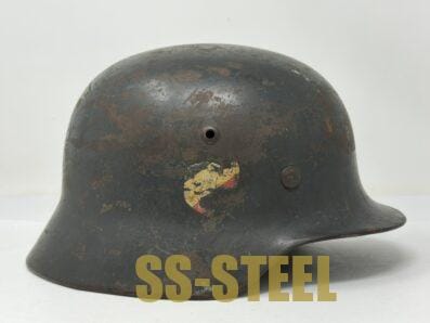 SOLD Q.B. Luftwaffe M35 Double Decal Helmet - Image 6