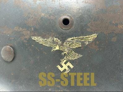 SOLD Q.B. Luftwaffe M35 Double Decal Helmet - Image 15