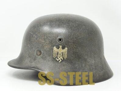 Heer M40 Single Decal Whitewash Camo Helmet - Image 2