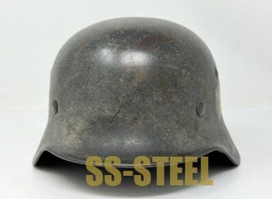 Heer M40 Single Decal Whitewash Camo Helmet - Image 4