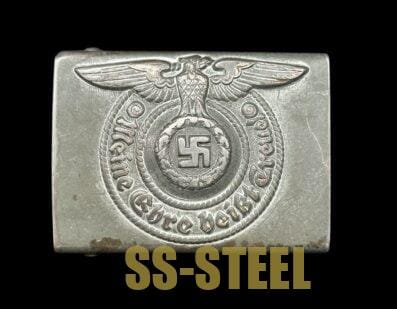 SS EM/NCO Belt Buckle Marked RZM 155/40 SS By Assmann