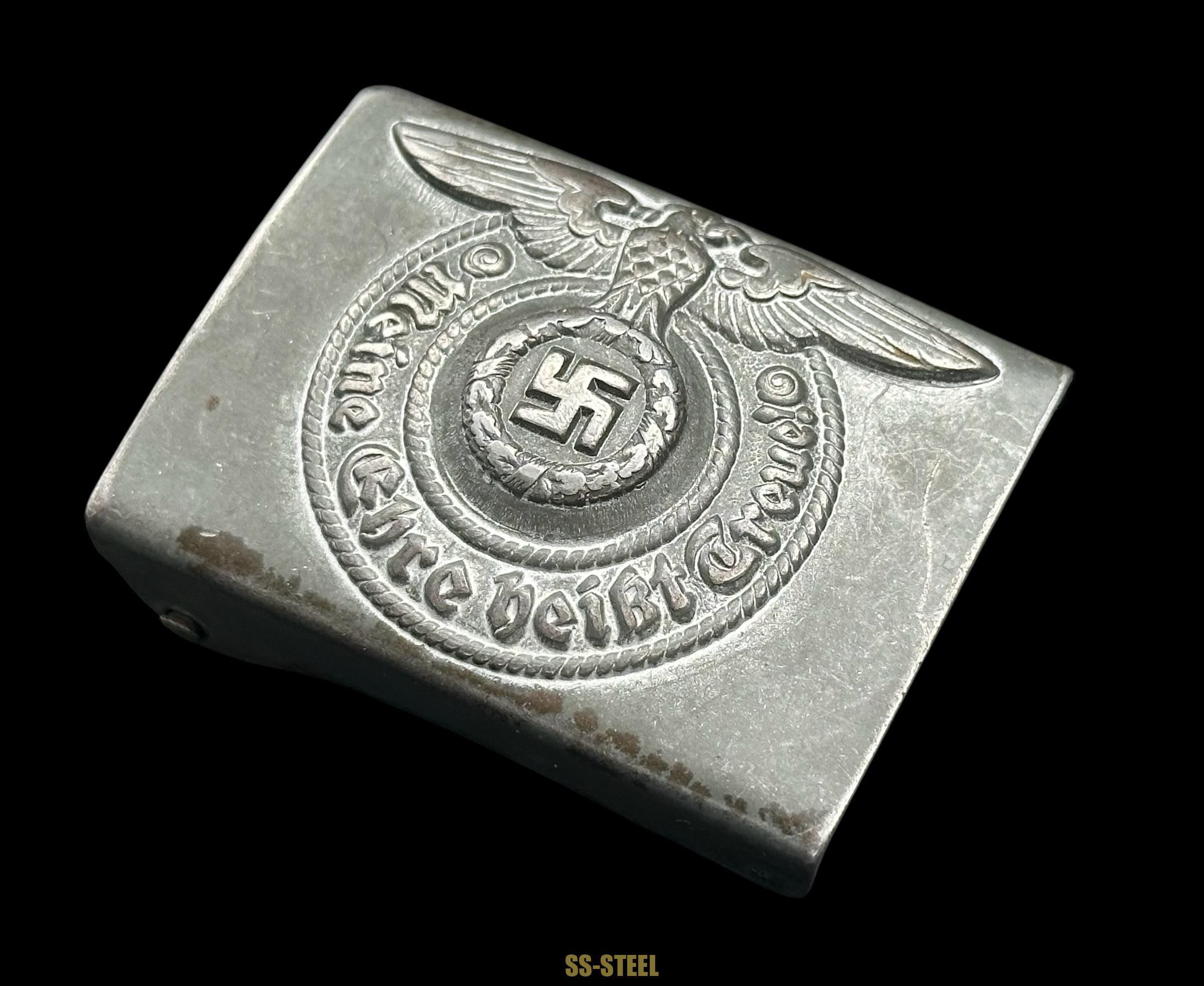 SS EM/NCO Belt Buckle Marked RZM 155/40 SS By Assmann - Image 3