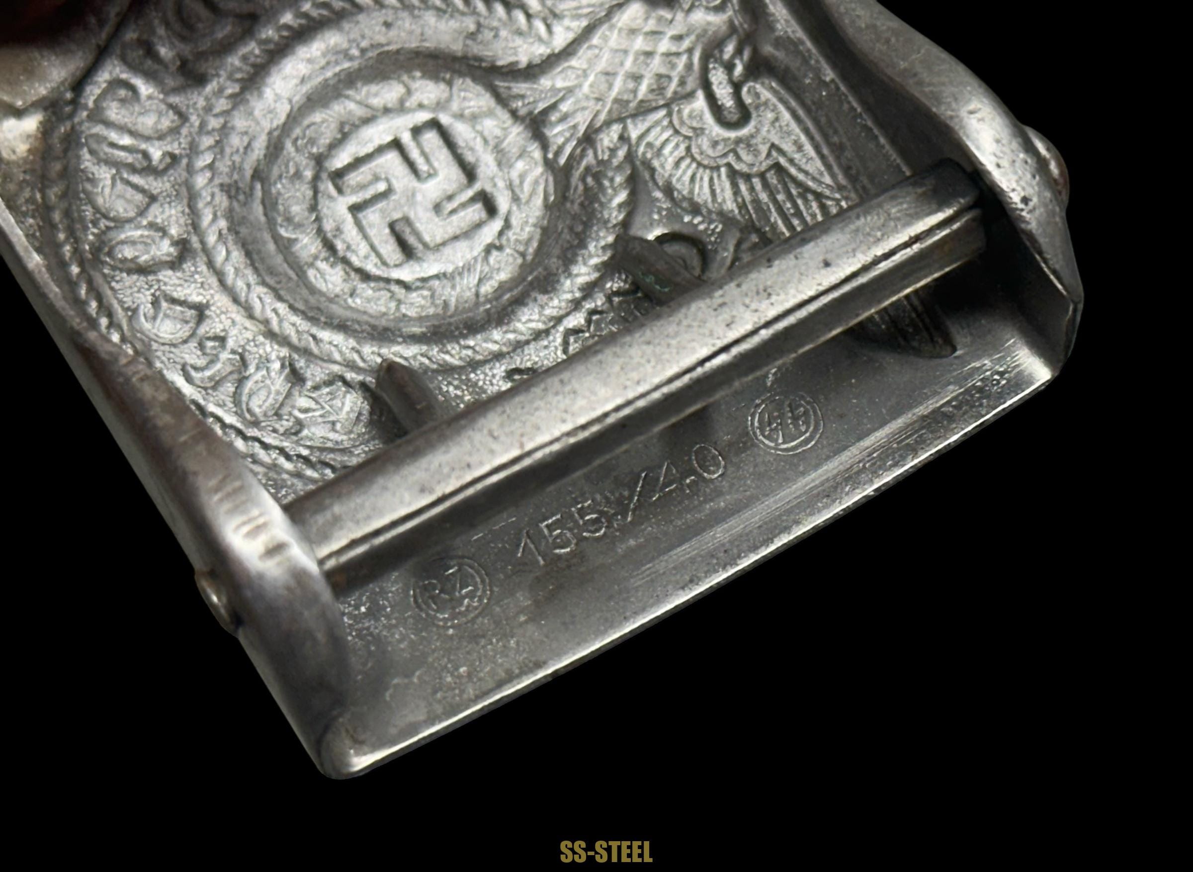 SS EM/NCO Belt Buckle Marked RZM 155/40 SS By Assmann - Image 5