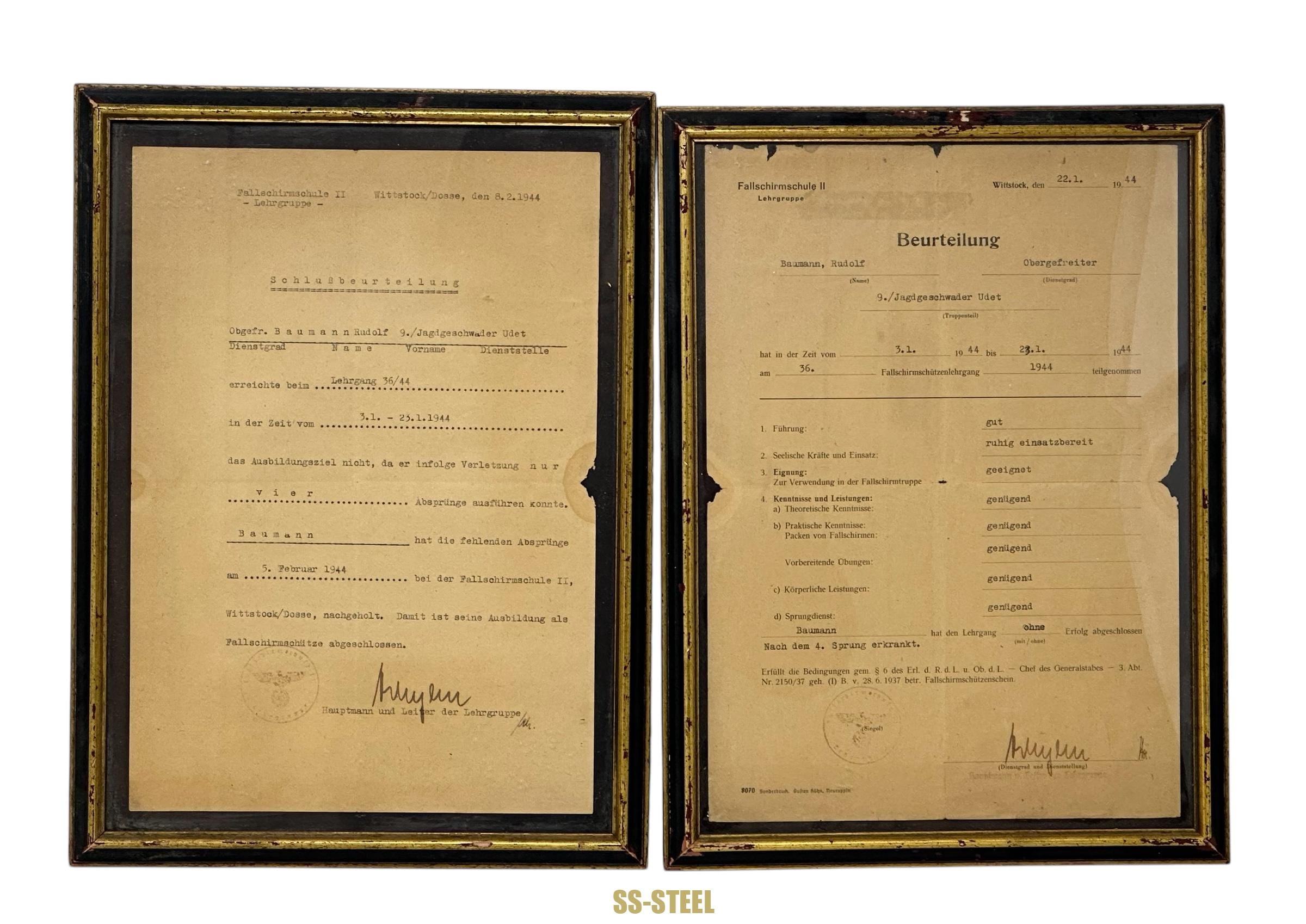 Luftwaffe LKpS101 Helmet, Pilot Gloves, Jump School Document - Image 20