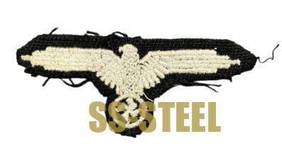 Bullion SS Runic NCO Tab, 'Long Wing' RzM Sleeve Eagle, Uniform Removed - Image 5