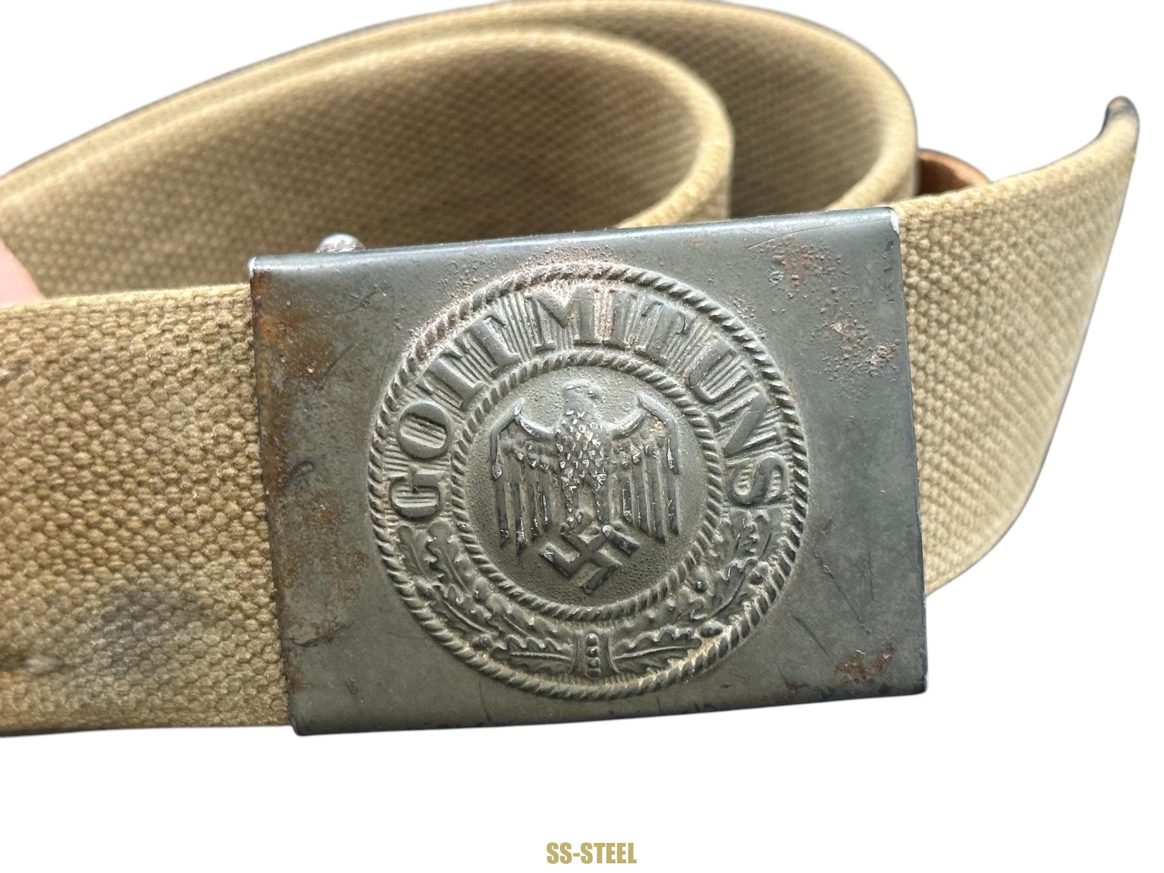 Afrika Korps Belt & Buckle with Canvass Tab - Image 2