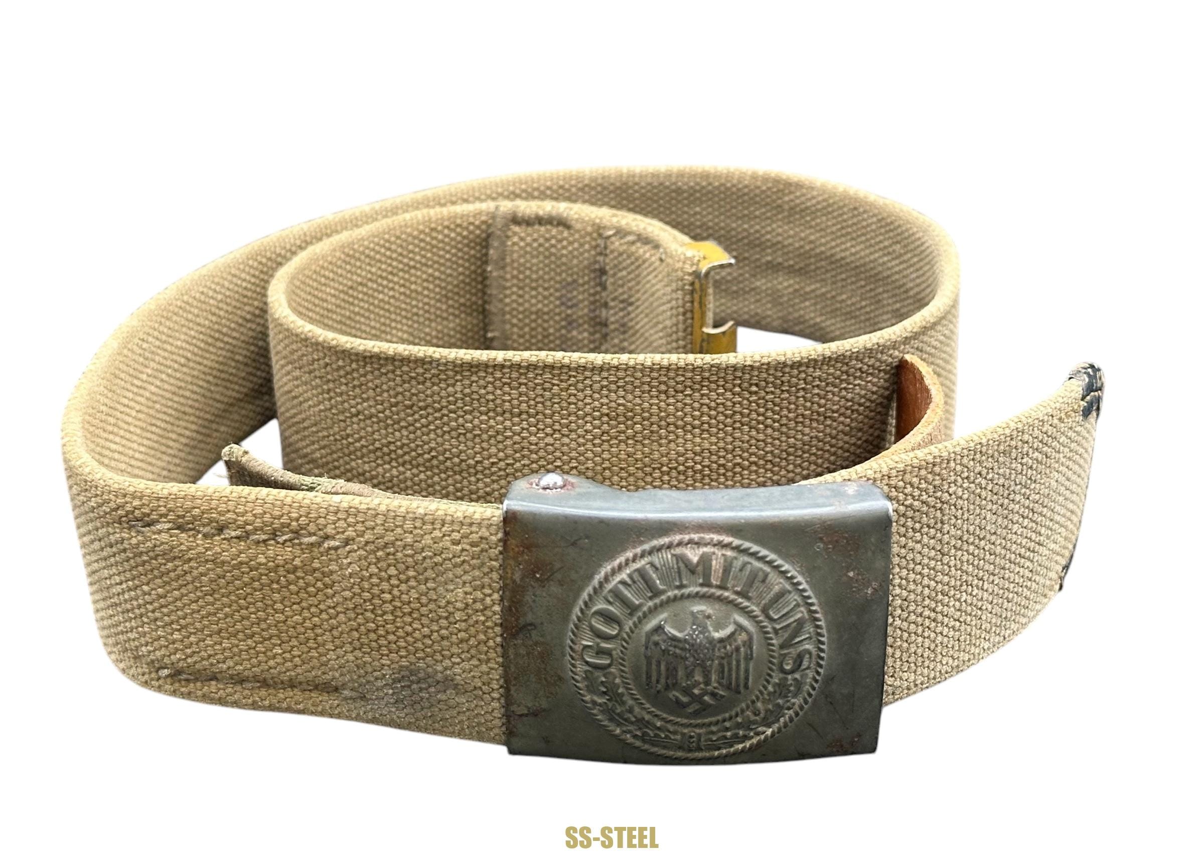 Afrika Korps Belt & Buckle with Canvass Tab - Image 3