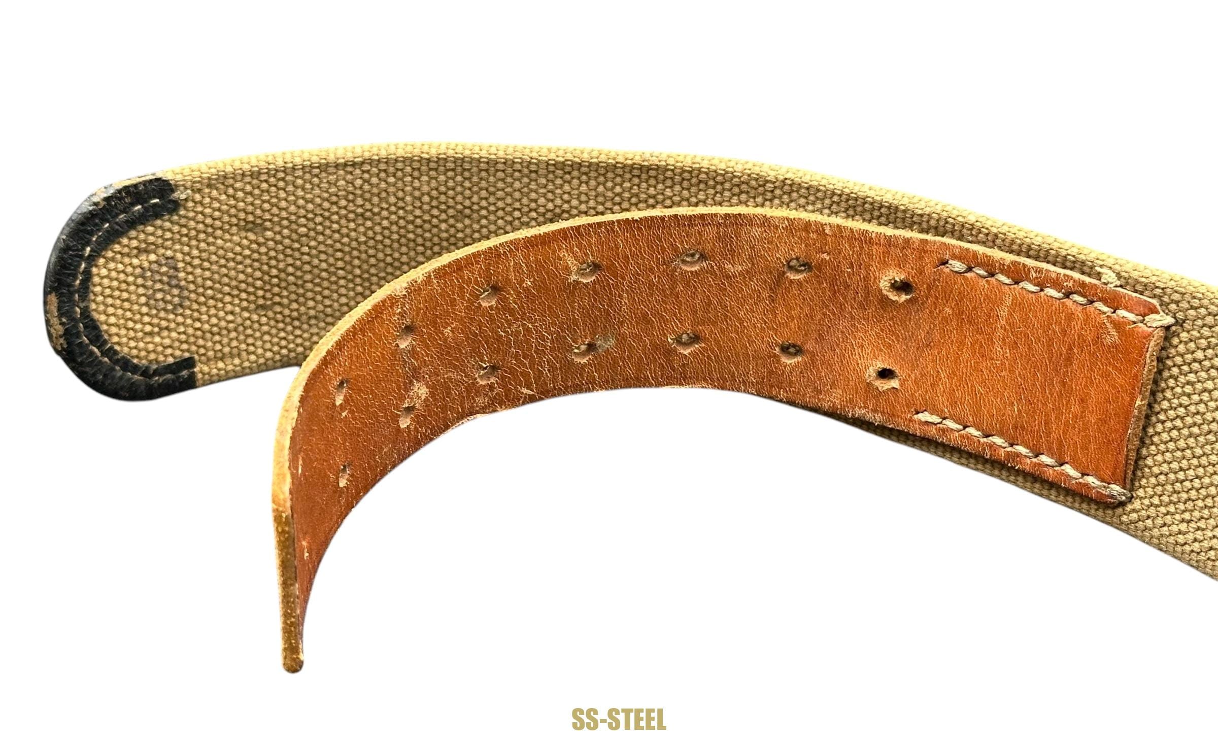 Afrika Korps Belt & Buckle with Canvass Tab - Image 7