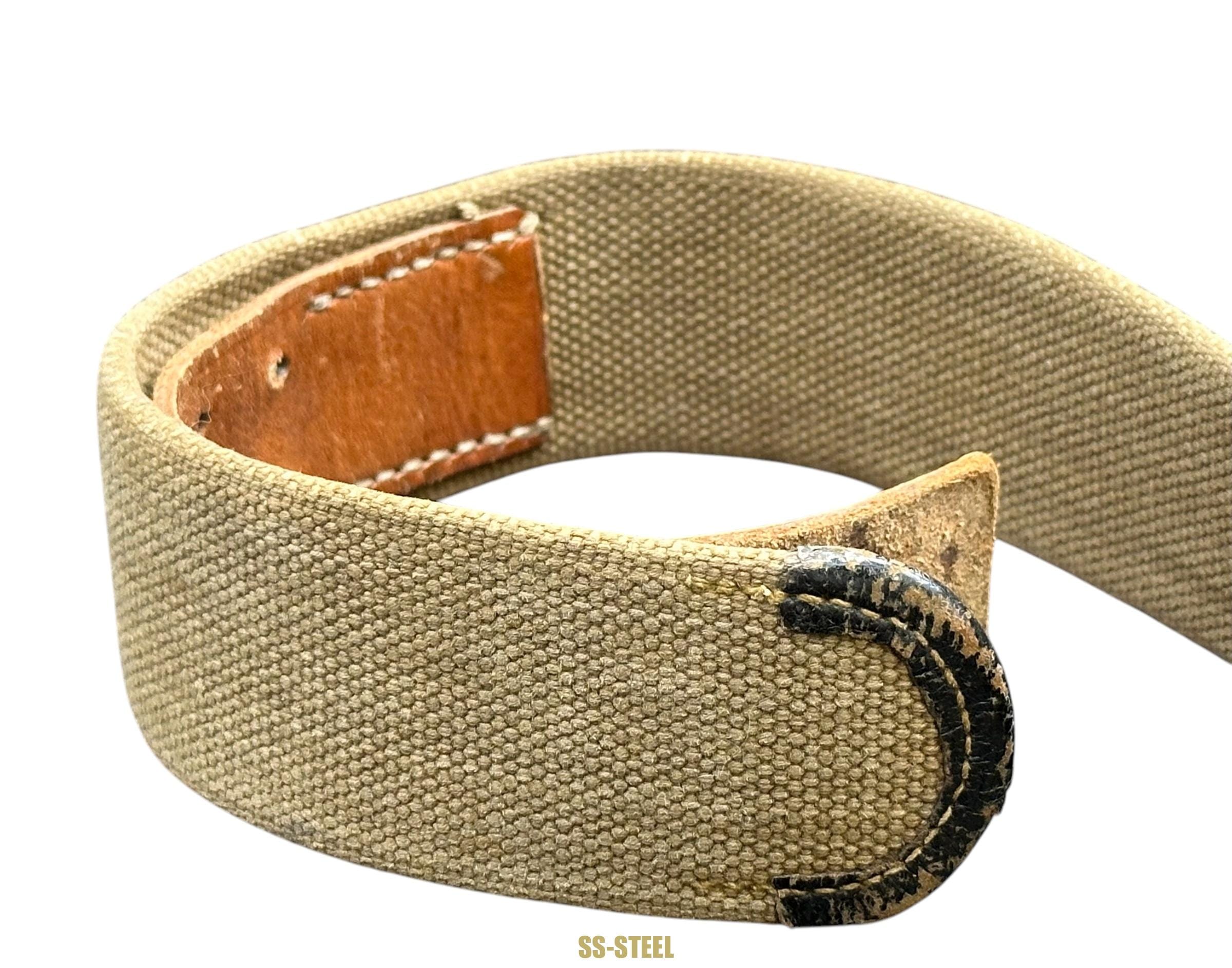Afrika Korps Belt & Buckle with Canvass Tab - Image 9