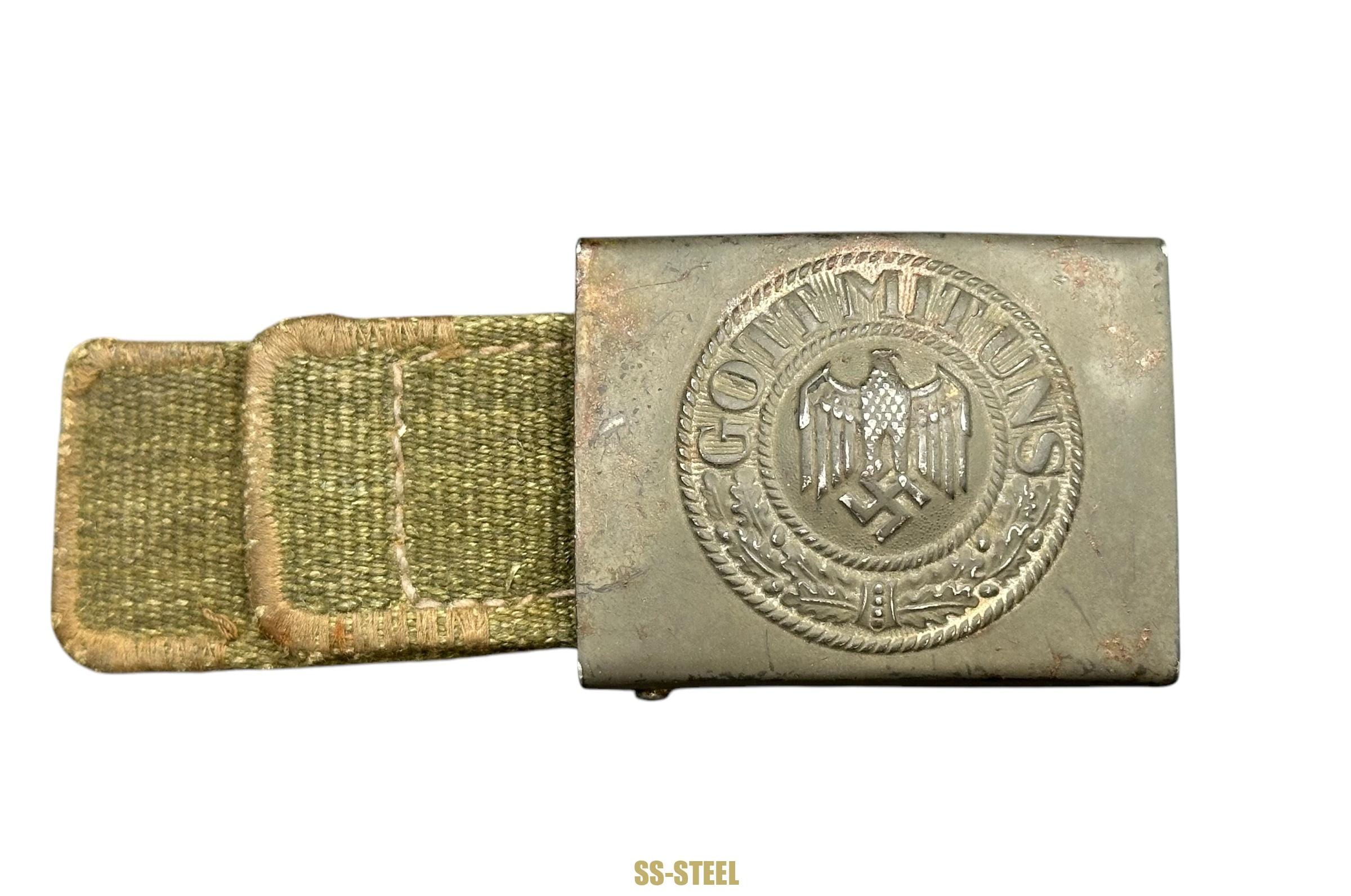 Afrika Korps Belt & Buckle with Canvass Tab - Image 10