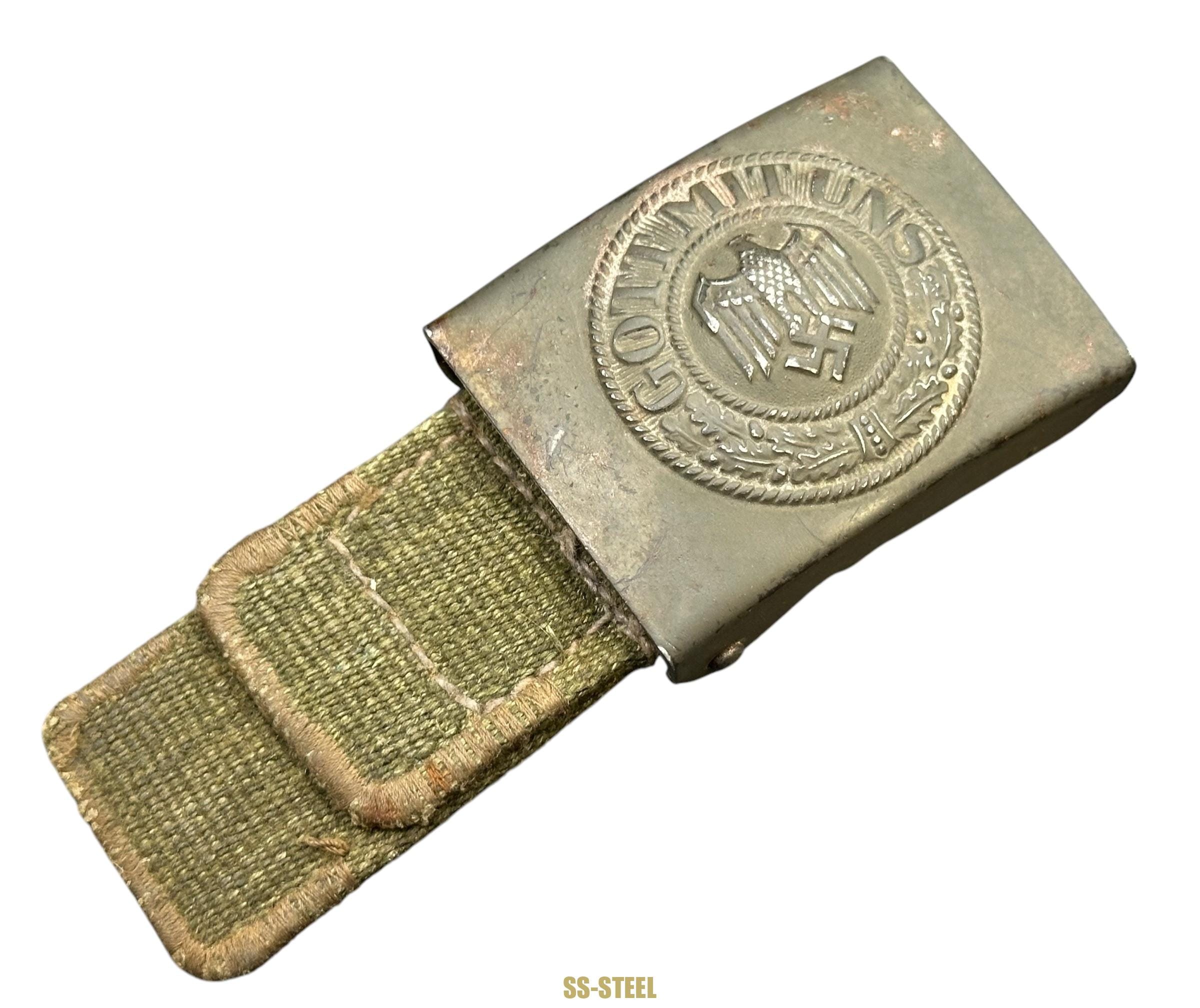 Afrika Korps Belt & Buckle with Canvass Tab - Image 12