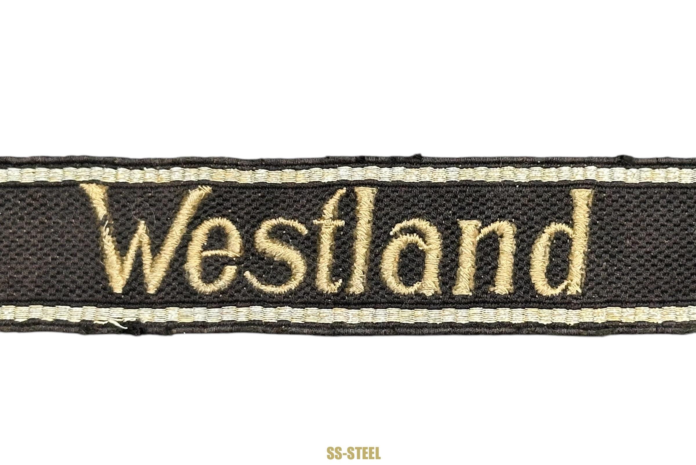 Uniform removed Waffen-SS cufftitle ‘Westland’ - Image 3