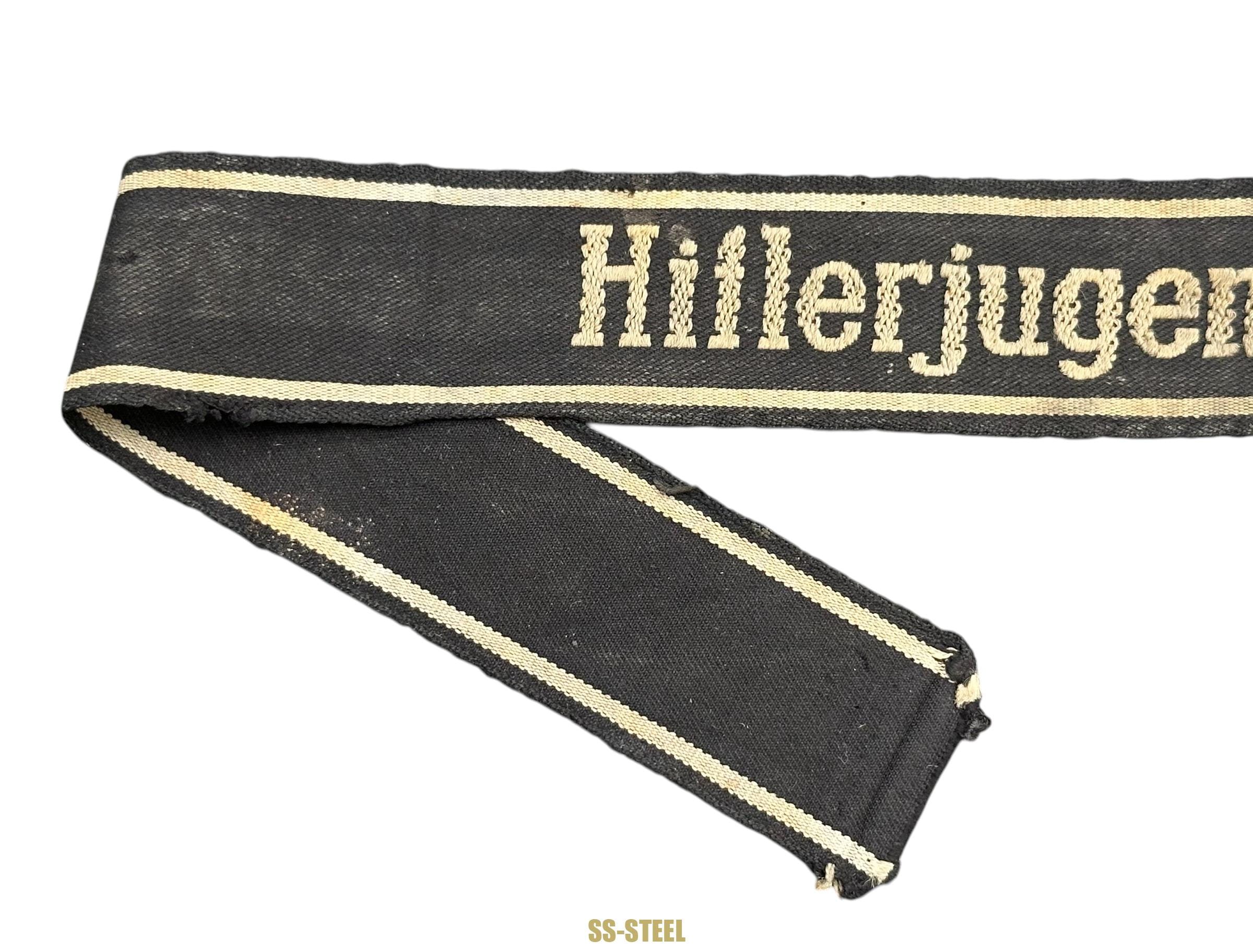 SS Hitlerjugend Cuff Title-Uniform Removed - Image 3