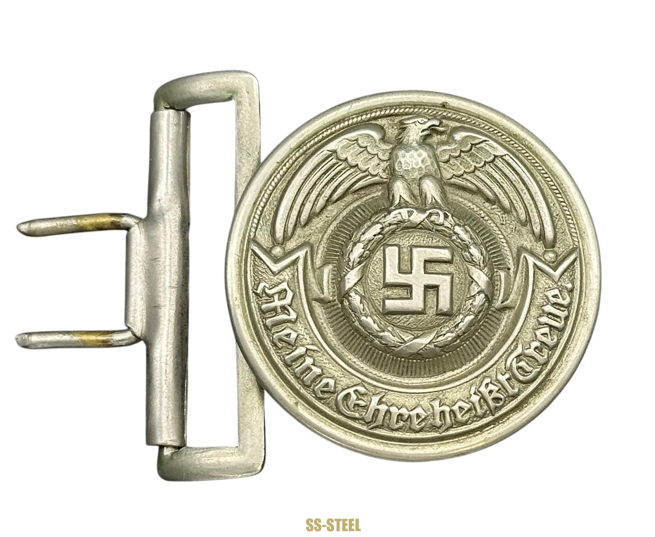 SS Officer Belt Buckle Nickel-OVERHOFF