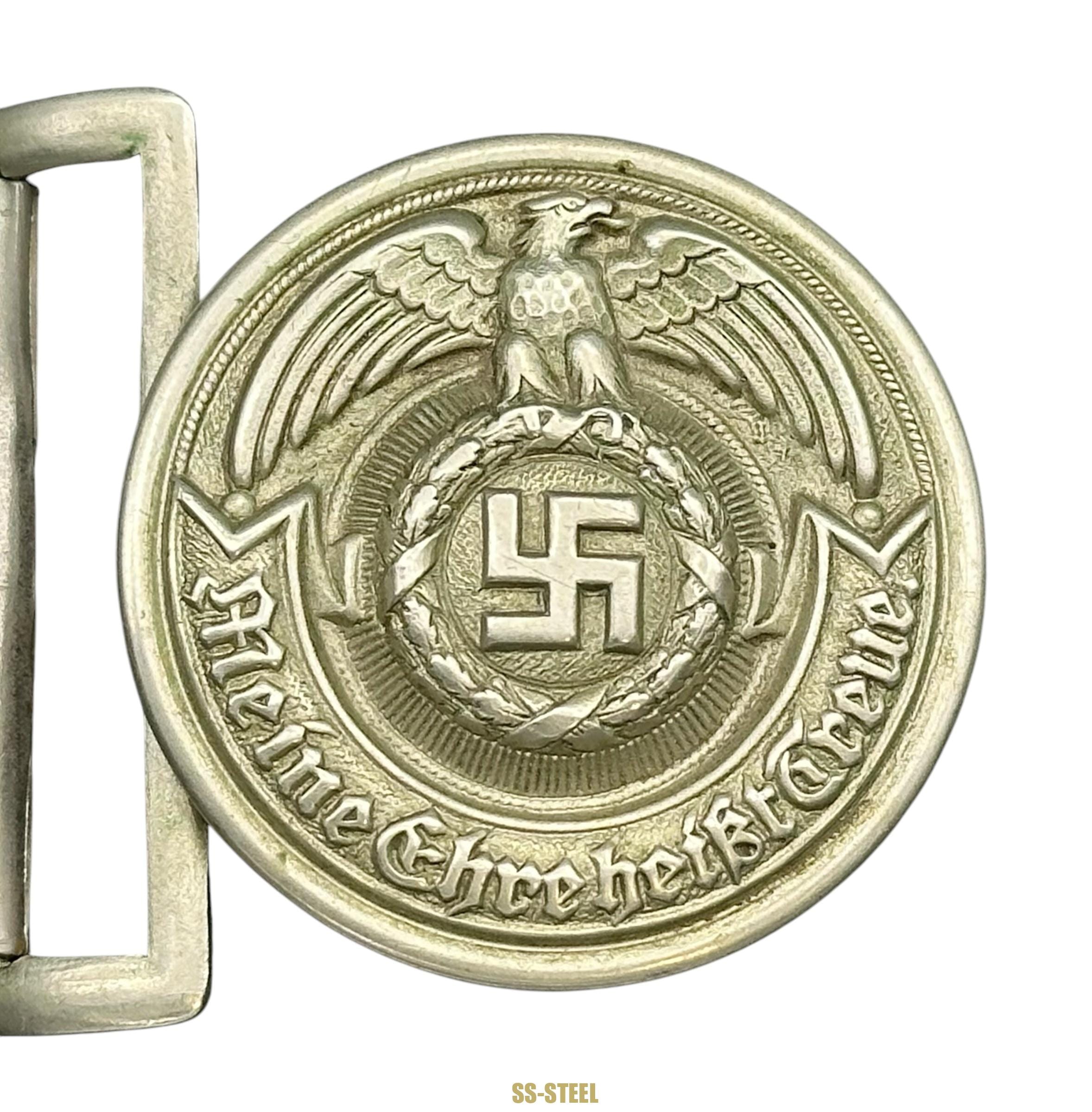 SS Officer Belt Buckle Nickel-OVERHOFF - Image 2