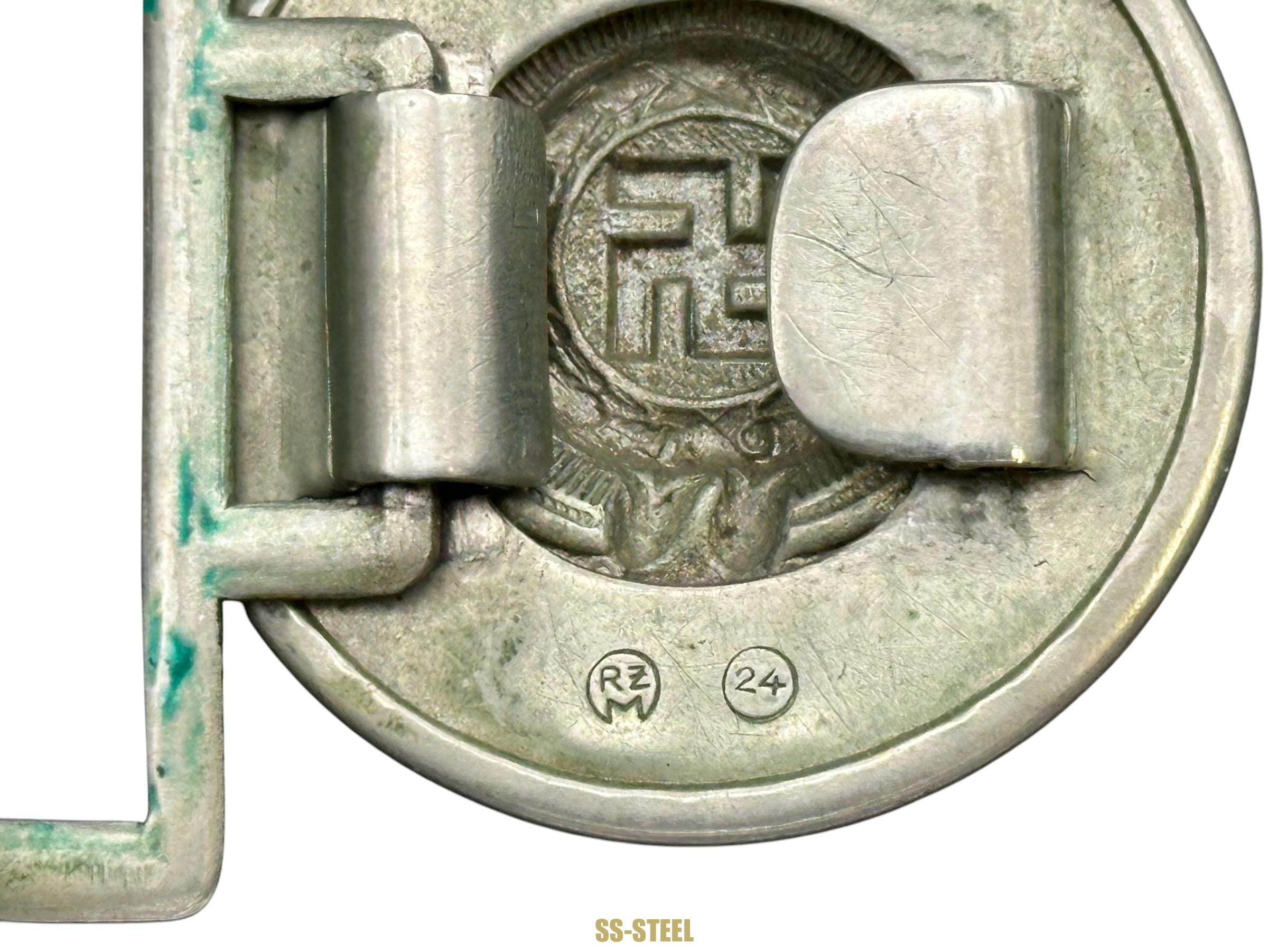SS Officer Belt Buckle Nickel-OVERHOFF - Image 5