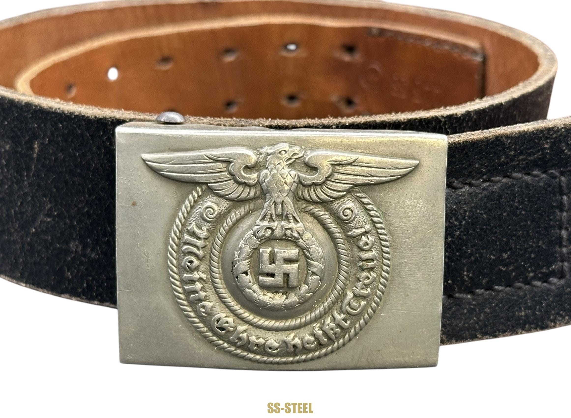 SS Marked Belt VA 413/38 and Buckle O&C - Image 15