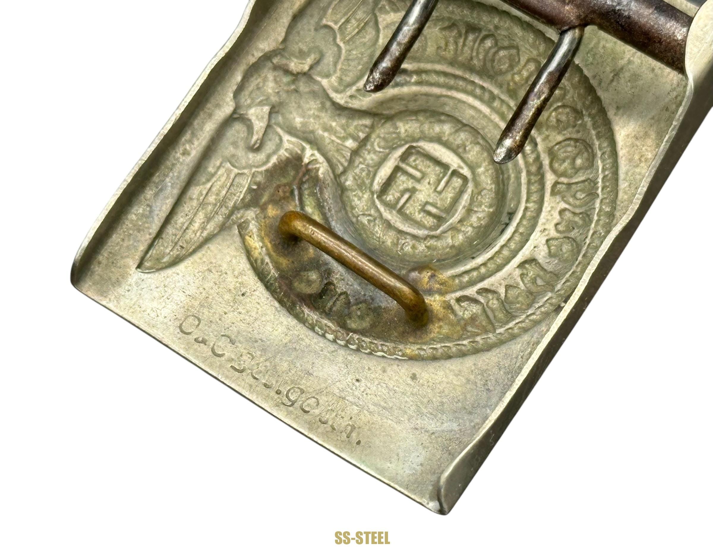 SS Marked Belt VA 413/38 and Buckle O&C - Image 14