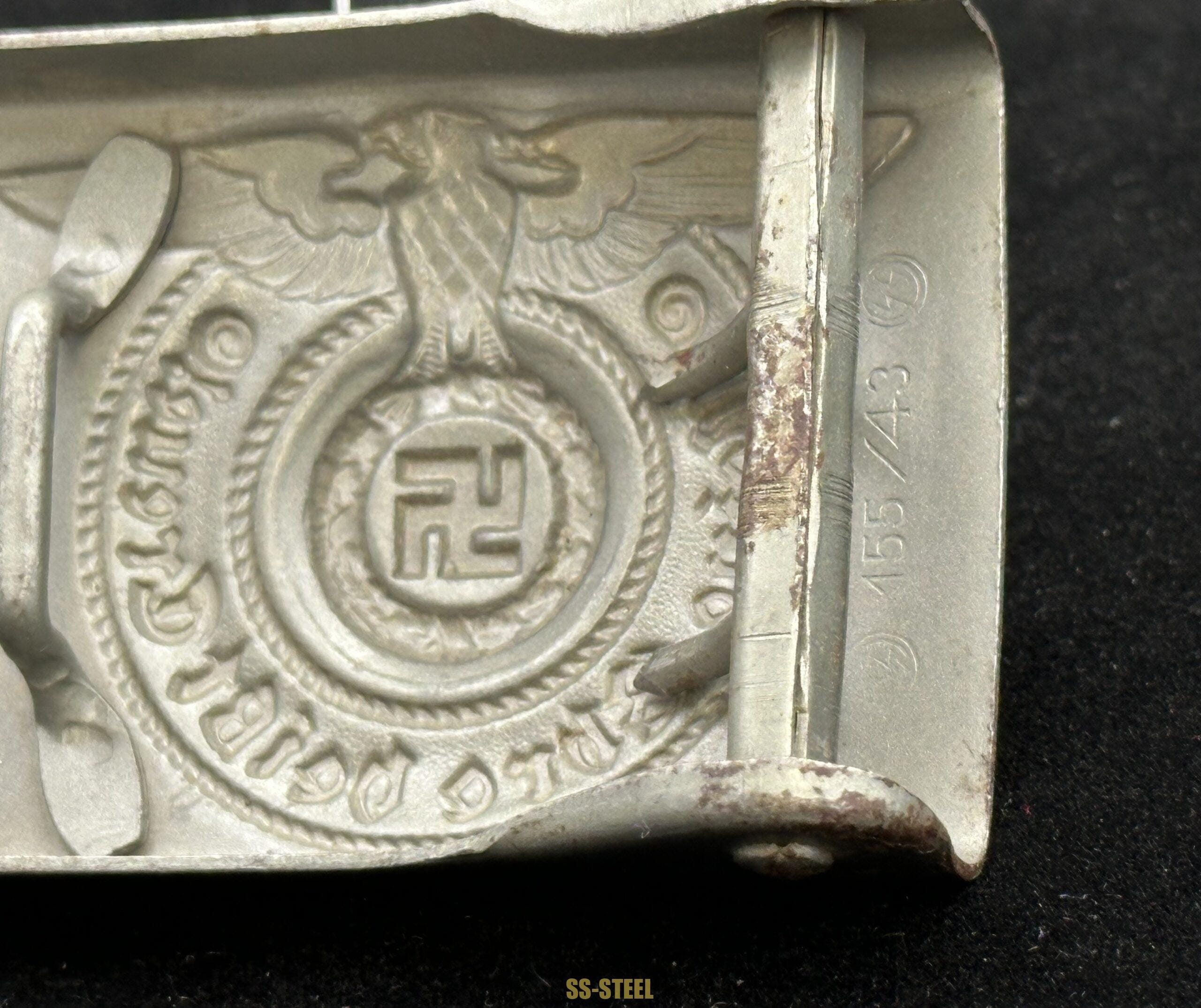 Waffen SS EM/NCO Buckle 155/43-Assmann - Image 8