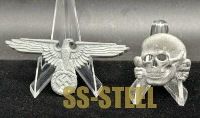 SS Visor Cap Skull by Assmann “GES. GESCH” and Visor Eagle