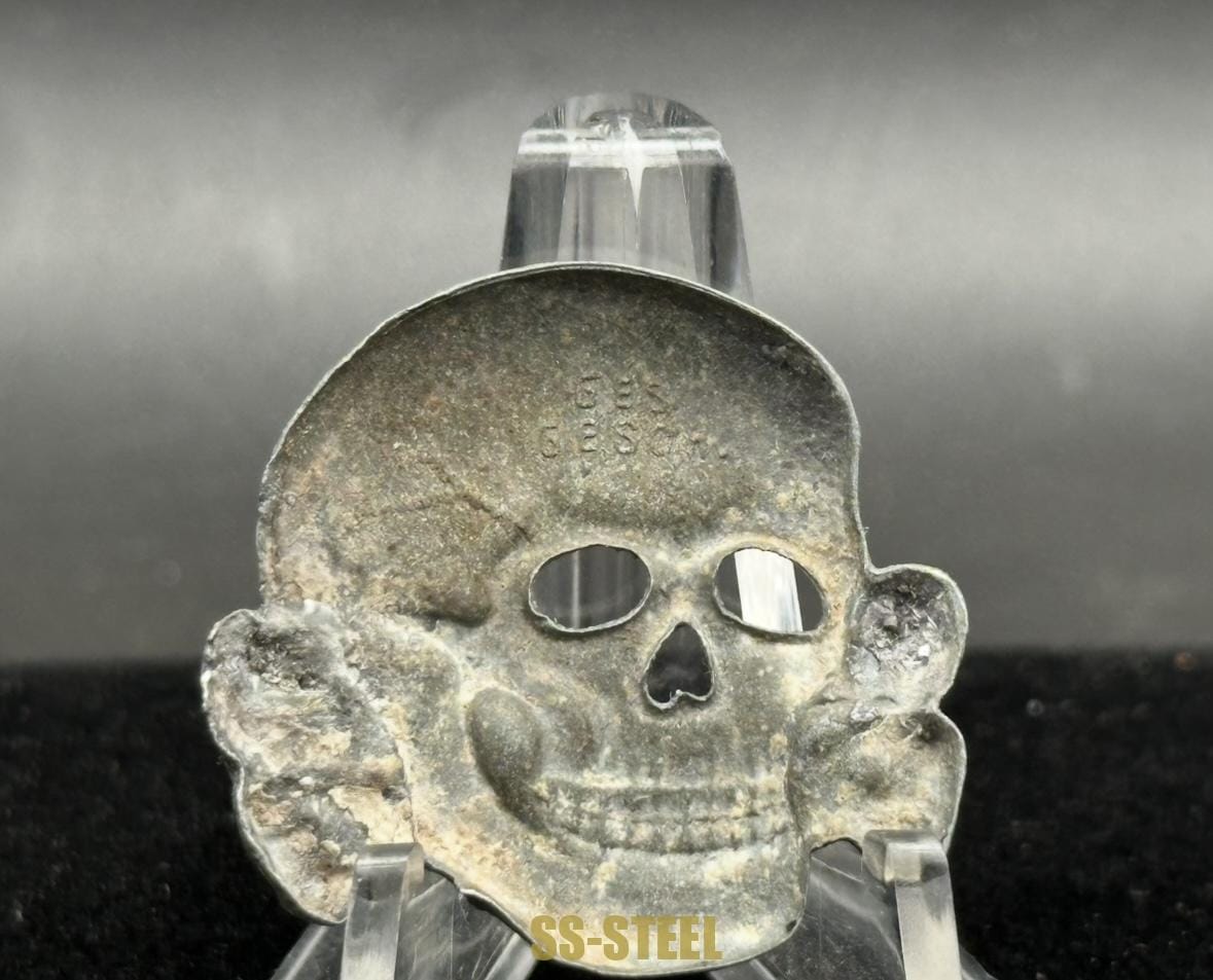 SS Visor Cap Skull by Assmann “GES. GESCH” and Visor Eagle - Image 5