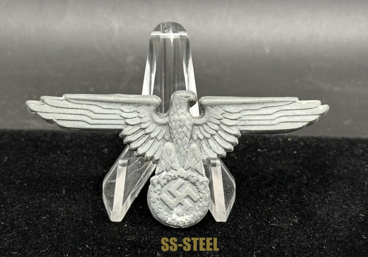 SS Visor Cap Skull by Assmann “GES. GESCH” and Visor Eagle - Image 6