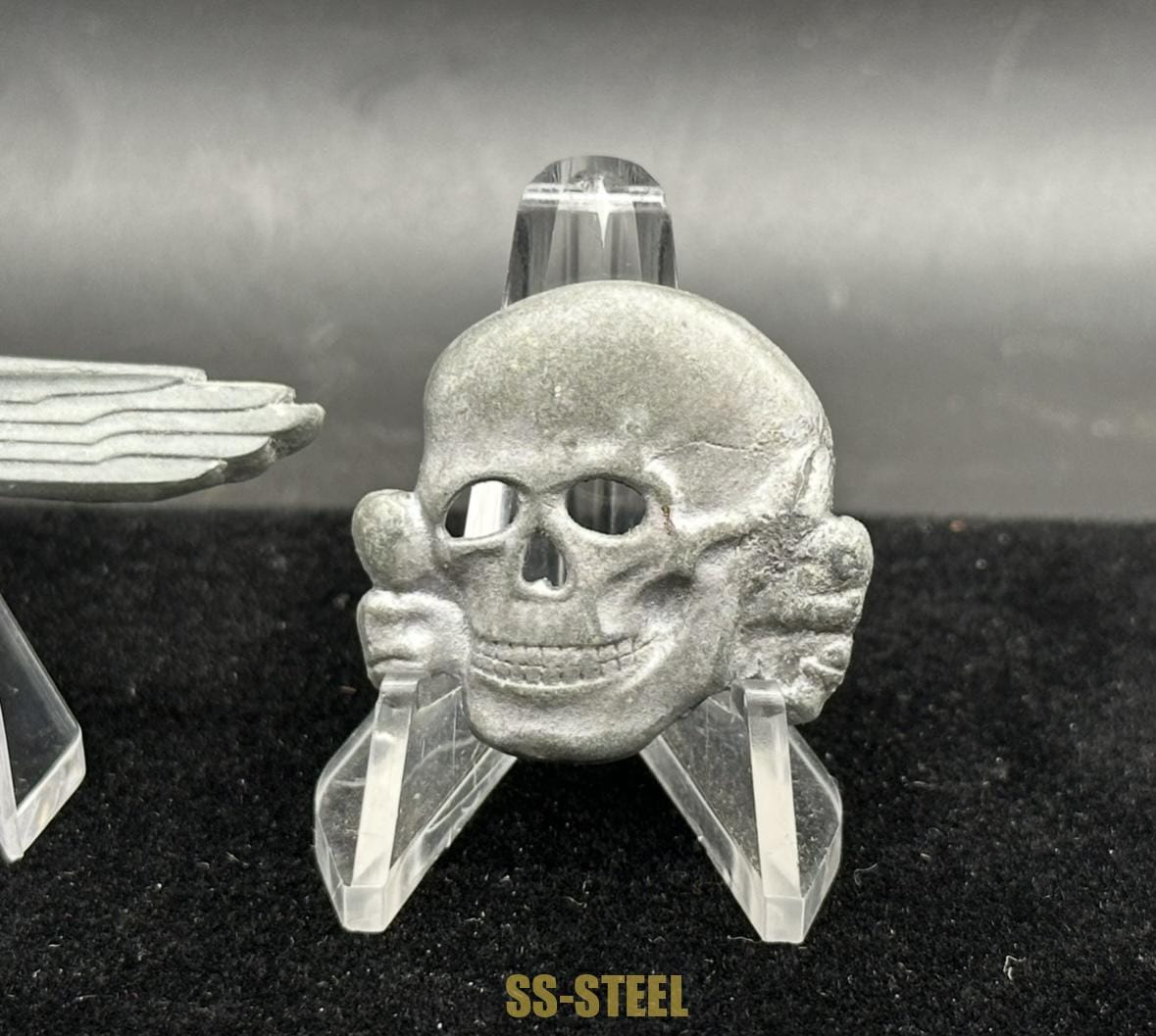 SS Visor Cap Skull by Assmann “GES. GESCH” and Visor Eagle - Image 2