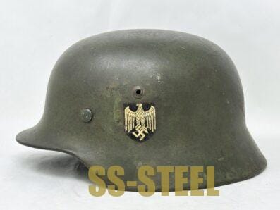 Heer M35 Double Decal Helmet SE68 Overspray/Camo